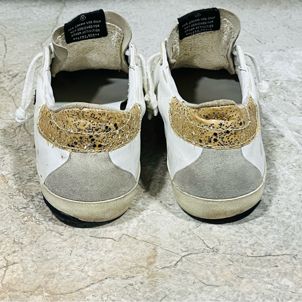 Golden Goose Superstar Gold Red White Leather Suede Sneakers - Picture 12 of 12